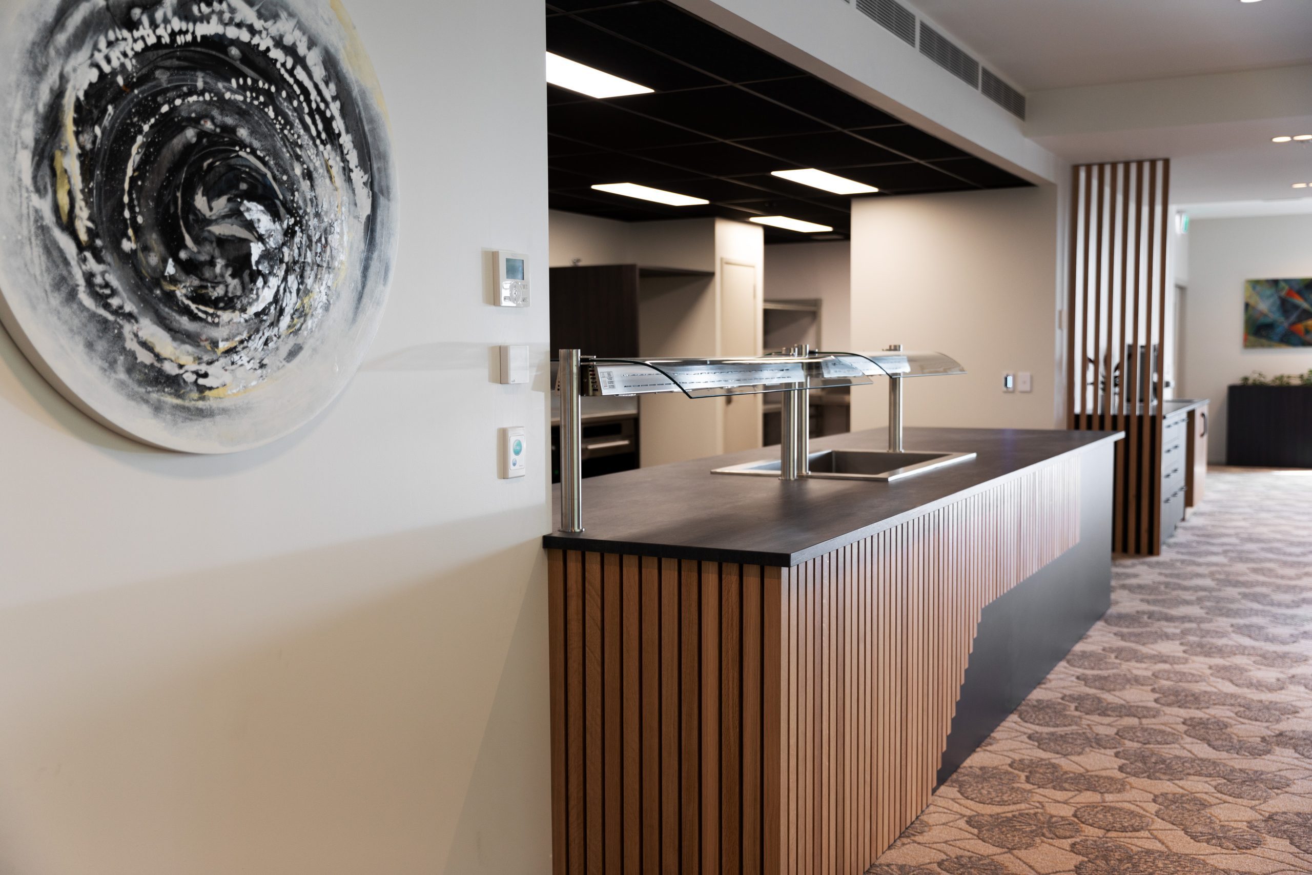 Communal kitchen in the Care Suites building