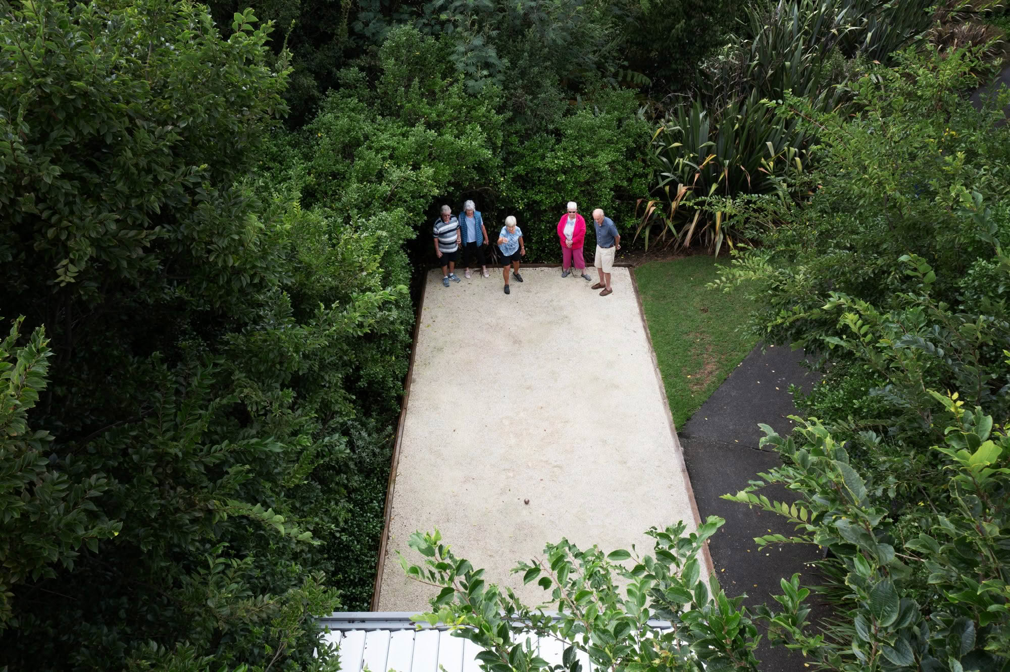 Aerial view over St Andrew's Village and Churchill Park